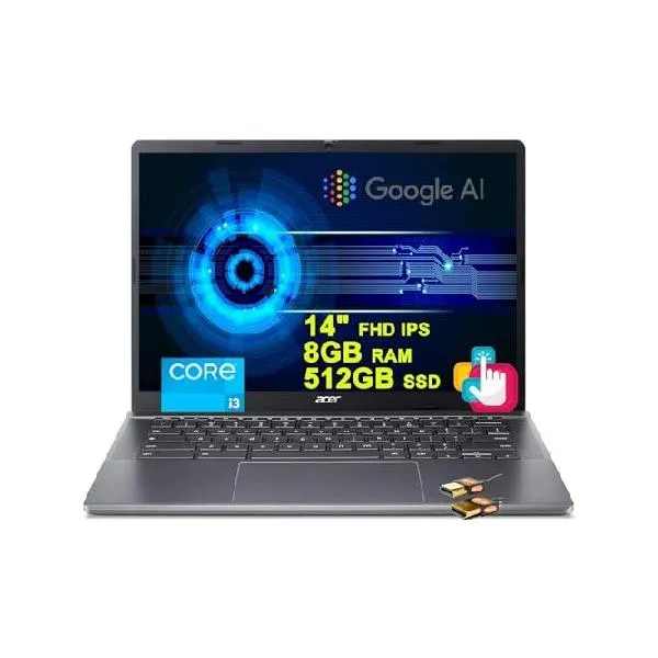acer Chromebook Plus 514 Google AI Laptop 14" FHD IPS Touchscreen Intel Octa core i3-N305 8GB RAM 512GB SSD Type-C Free Google AI/2TB Loud St_並行輸入