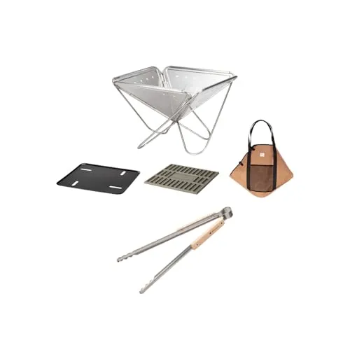 福袋｜スノーピーク(snow peak) 焚火台Lスターターセット SET-112S + 火ばさみ 本体/ステンレスグリップ/ビーチ材 N-020