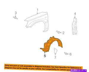 Fender Liner Splash TOYOTA OEM 06-07ハイランダー、フロントフェンダーライナースプラッシュシールド右5380548051 TOYOTA OEM 06-07 Highlander-Front Fender Liner Splash Shield Right 5380548051 【並行輸入品】