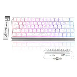 ATTACK SHARK X68MAX HE ラピッドトリガー キーボード フルアルミCNC 高性能 ゲーミングキーボード 8000HzポーリングRT0.005mm調整 超低遅延0.08msレイテンシー有線ホール効果60%レイアウト68キー 磁