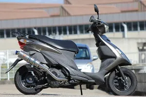 Valiente アドレスV125S マフラー EBJ-CF4MA O2センサー対応 スパルタ チタンソリッドマフラー フルエキ フルエキゾースト カスタム パーツ ドレスアップ 交換 社外品 重低音 バリエンテ スズキ ADDRE