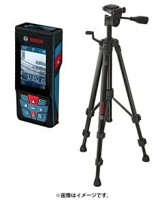 ボッシュ レーザー距離計 特別限定商品 GLM150CJ3 レーザー距離計(GLM150C)+アルミ三脚(BT150)セット 屋外屋内での距離測定用 BOSCH 在庫