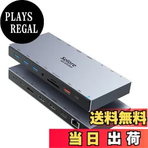【送料無料】Selore USB C ドッキングステーション type c HDMI 2つ Dock【15 in 1】 DP DP1.4 4K 2画面 3画面モード デュアル トリプルディスプレイ 100W 急速充電 有線LAN RJ45/3.5mm オーディオジャック/USB-A 3.