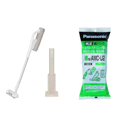 【交換用紙パック付き】パナソニック セパレート型コードレススティック掃除機 MC-NX810KM-W ホワイト マイクロミスト からまないブラシ LEDライト