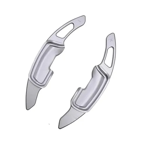 Compatible With For RX 2015-2021 For GS 250 GS350 2011-2020 For LM ステアリングホイールシフトパドルシフターエクステンダー車内改装 パドルシフターカバー(Silver)