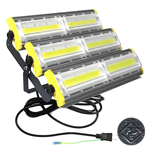 【HIKARI独占販売】 LED投光器 300W led作業灯 屋外用 防水 二代目 85?265V 4700w相当 48000LM 超薄型 防犯 COBチップ 360°照射角度 アース付きプラグ EMC対応 集魚灯 看板灯 駐車場 LEDライト PSE