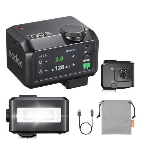 GODOX iT30Pro N ニコンカメラ用フラッシュ タッチ式カラー液晶搭載 TTLオンカメラフラッシュ コンパクトながら高性能 フル発光560回 2.4GHz無線マスター＆スレーブ対応 S1/S2光制御 (IT30 PRO N (Black))