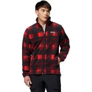 コロンビア メンズ アウター ジャケット・ブルゾン プリント Tシャツ フリース Men's Columbia Steens Mountain Printed Full-Zip Fleece Jacket Chalk Check Print チョーク