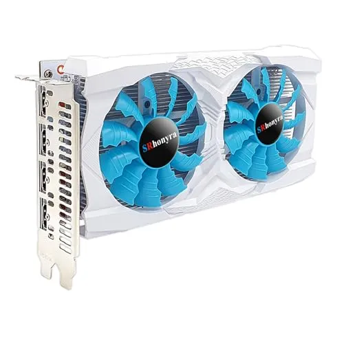 SRhonyra GTX 1660 Super 6GB GDDR6 192ビット4モニタービデオカード、8ピンPCIeコネクタ、4xHDMI 2.1、PCIe 3.0 x 16バスパワーマルチディスプレイグラフィックスカード(ホワイト)
