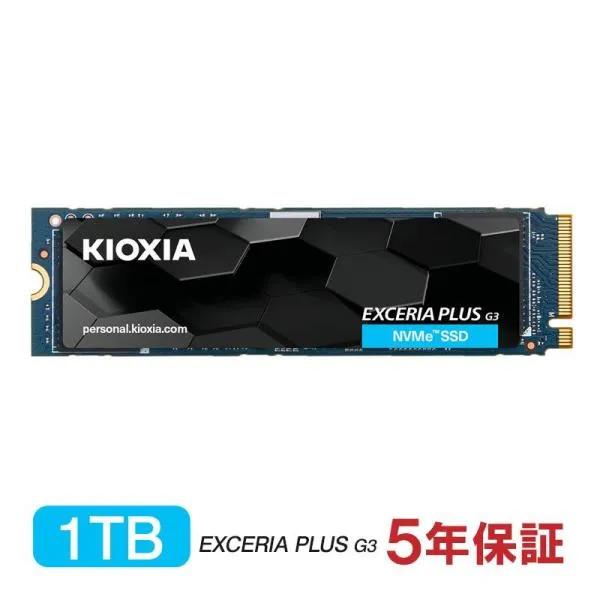 KIOXIA EXCERIA PLUS G3 SSD 1TB 3D NAND PCIe Gen4x4 M.2 NVMe 1.4 2280 R:5000MB/s W:3900MB/s キオクシア LSD10Z001TG8 並行輸入品 5年保証 翌日配達