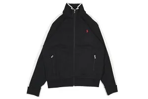 POLO RALPH LAUREN COTTON INTERLOCK TRACK JACKET (710743326002:POLO BLACK)ポロラルフローレン/トラックジャケット/ポロブラック