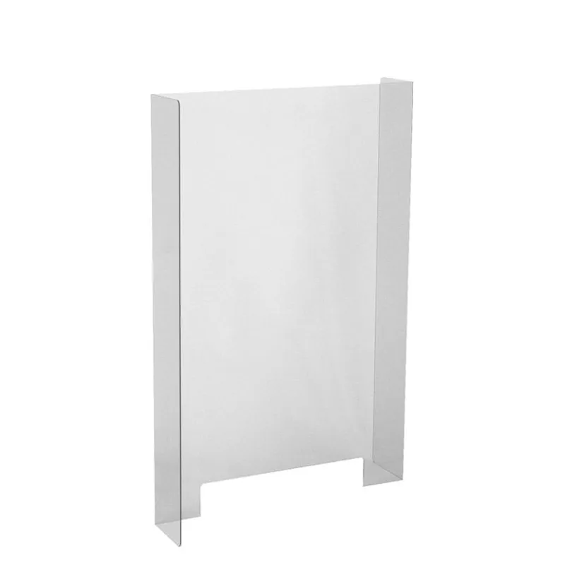 飛沫遮断パネル パーテーション 2mm厚 スニーズガード 卓上用 仕切り板 接客 カウンター 受付 窓付き 透明 オフィス 幅650×奥行150+150×高さ950mm