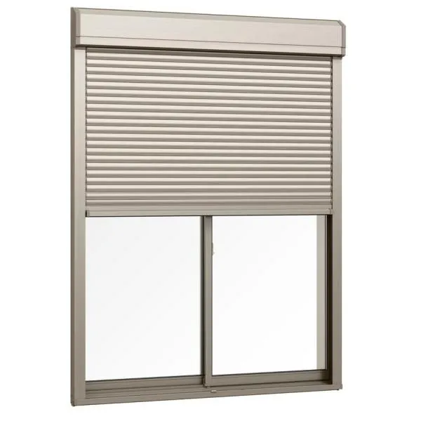 サーモスII-H シャッター付引違い窓 2枚建て 採風タイプ / 電動 Low-E複層ガラス仕様 15022 W：1,540mm × H：2,230mm LIXIL リクシル TOSTEM トステム