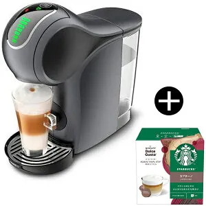 ネスレ EF1058SG スペースグレー ネスカフェ ドルチェ グスト ジェニオ エス カプセル式コーヒーメーカー + 専用カプセル スターバックス カプチーノ 6杯分 セット
