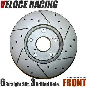 VELOCE RACING ヴェローチェレーシング ブレーキローター S6D3 パターン 6本スリット(ストレート)＋ドリルド フロント左右2枚セット TOYOTA アリオン 型式 ZRT260/ZRT261/ZRT265 年式 07/5～ 品番 3119271