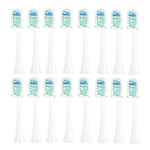 4/8/12/16個交換用歯ブラシヘッド、フィリップス対応、交換用電動ブラシヘッド4100 6500 6100 7500 5300 1100(16pcs Green)
