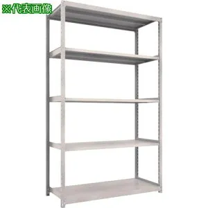 ■TRUSCO スチールラック M2型軽中量棚 1460×880×H2400 5段 単体 ネオグレー〔品番:M28595〕【6456672:0】[店頭受取不可]