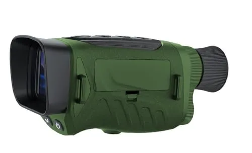 ナイトビジョンゴーグル、 2.5K UHD 1080P 単眼赤外線ナイトビジョンデバイス昼夜使用写真ビデオ 8X デジタル 300M フルダーク視聴距離ハント HD アウトドア キャンプ 昼夜兼用 (Color : Green, Size : 1)