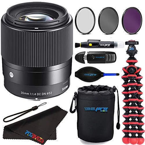 Sigma 30mm F1.4 コンテンポラリー DC DNレンズ Sony E用 + Pixibytes Essenialsバンドル