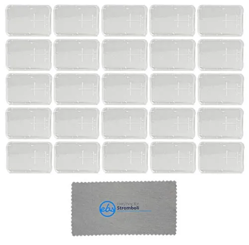 25パックMicro SD Micro SDHCメモリカードプラスチックストレージJewel Case With (1 ) Everything But StromboliマイクロファイバーContactクリーニングクロス