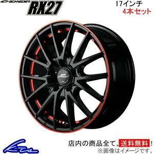 シビックセダン ハッチバック FC系 FK系 アルミホイール MID シュナイダー RX27【17×7J 5-114 INSET48 ブラック/リム】マルカサービス SCHNEIDER 17インチ 5穴 114.3 +48 インセット48 CIVIC SEDAN HATCHBACK 車用ホ