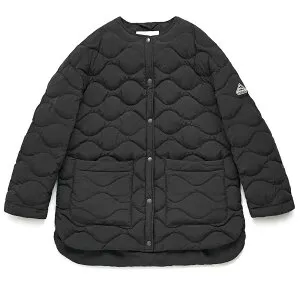 【SP15】ピレネックス シエナ レディース ダウン ジャケット フレンチダックダウン ノーカラー キルティング ブラック/グリーン/ブラウン 36/38/40 PYRENEX SIENNA #HWY039