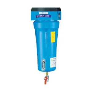 日本精器 高性能エアフィルタ25A1ミクロン（ドレンコック付） 560 x 148 x 143 mm NI-TN5-25A-DL-DV 1