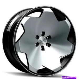 ホイール 4本セット 22 ずらされたジョバンナホイールマシスブラックマシンリム5x114（b8） 22 STAGGERED GIOVANNA WHEELS MASISS BLACK MACHINED RIMS 5x114 (B8)【並行輸入品】