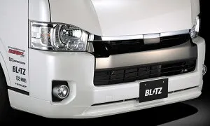 ブリッツ ハイエース 200系 フロントリップスポイラー for WIDE ウレタン製 未塗装 60372 BLITZ AERO SPEED R-CONCEPT