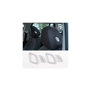 クローム ヘッドレスト コントロール アジャスター ボタン カバー トリム 適用: BMW G20 325 330 335 2019 2020 4ピースセット 装飾 ステッカー AL-II-0247 AL Exterior parts for cars