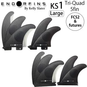 FIREWIRE Slater Designs ファイアーワイヤー スレーターデザイン フィンショートボード用 トライフィン クワッドフィン ENDOR FINS エンダーフィン KS1 TRI-QUAD FIN [Large] future FCS2 カーボン 超軽量 5枚【
