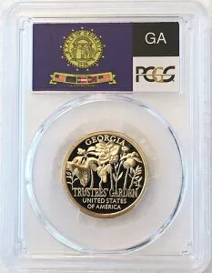 2019 Sプルーフ ジョージア・イノベーション・ドル PCGS PR 69 DCAM 州旗ラベル