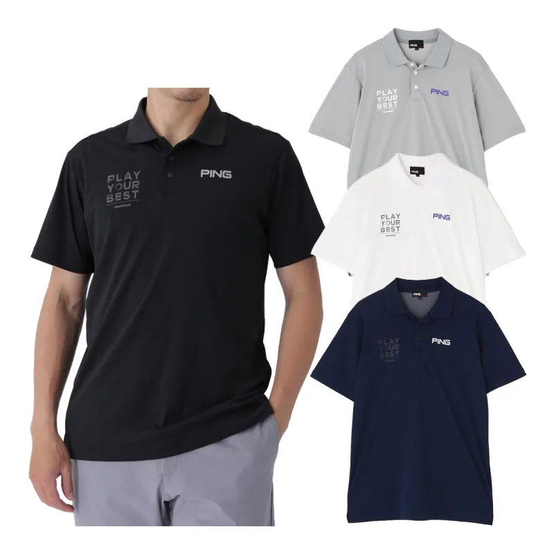 ピン ゴルフ 半袖 ポロシャツ サライテック メンズ EARLY AUTUMN 621-5260700 ゴルフウェア アパレル PING GOLF 2025年秋冬モデル 秋冬ウェア トップス