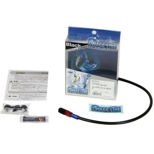 スウェッジライン リアホースキット ZEPHYR400/ZEPHYRX ホースエンド アルミ/レッド＆ブラック ホースカラー ブラック RARB660