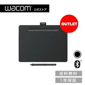 【アウトレット】Wacom Intuos Medium ワイヤレス ブラック (CTL-6100WL/K0) ワコム ペンタブレット Androidにも対応 1年保証 送料無料