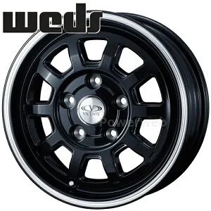 [ホイール1本(単品)] Weds VICENTE 06PS 14インチ×5.0J PCD：100 穴数：4 インセット：35 トヨタ 160系 プロボックス/サクシード専用 ブラックポリッシュライン (ウェッズ ヴィセンテ 06PS)