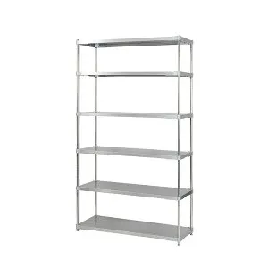 ステンレスシェルフ46×120cm 6段・H210cm 組立式