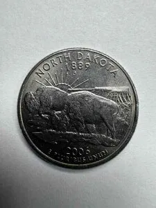 2006 P -ノースダコタ 1989 バイソン コレクターズアイテム 25セント 米国アメリカンクォーター
