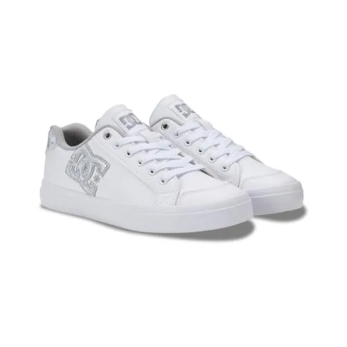 [ディーシーシューズ] DC SHOES DC shoe スニーカー CHELSEA PLUS SE SNE DW261301 ローカット レディース SLV（White／Silver） 24.5cm（US7.5）