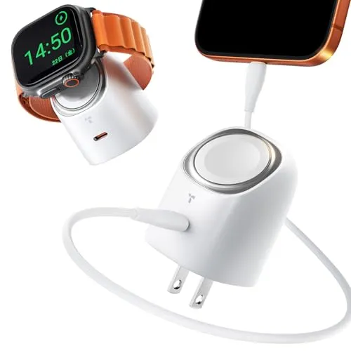 TORRAS FlashEye For Apple Watch 充電器 2in1 45W 急速充電器 タイプc【USB PD/PSE技術基準適合】アップルウォッチ/iPhone/iPad/Android MacBook Air その他各種機器対応 (ホワイ