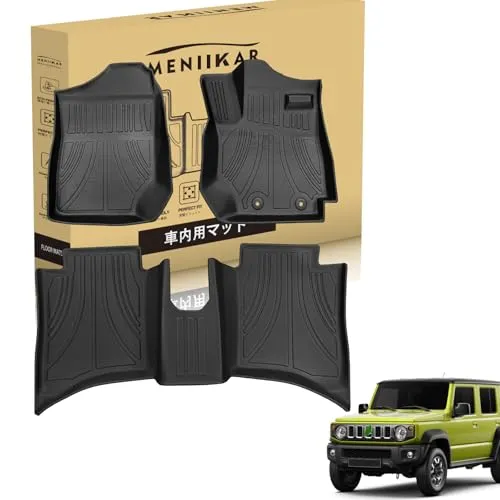 MENIIKAR ジムニー ノマド JC74W 5ドア用 AT車 フロアマット, TPE素材, 防水防滑防汚, JIMNY NOMADE 専用 2025年4月? (AT車~1-2列目のフロアマット)
