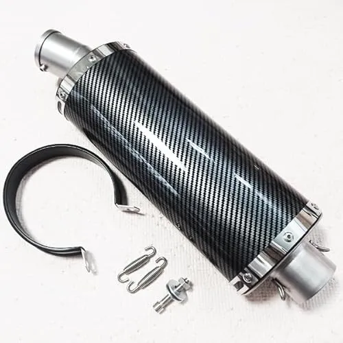 マフラーサイレンサー カーボン柄 オーバル スリップオン 51mm 50.8mm モンキー 125 ゴリラ ダックス シャリー グロム MSX125 エイプ50 エイプ100 XR50 XR100 モタード VTR250 CBR250R 汎用