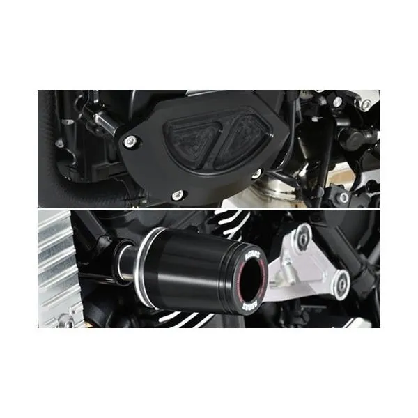 AGRAS アグラス レーシングスライダー 3点セット カラー：ブラック / タイプ：ロゴ無 Z900RS KAWASAKI カワサキ エンジンスライダー・フレームスライダー