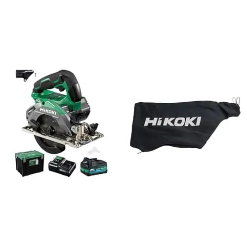 【セット買い】【Amazon.co.jp限定】 HiKOKI(ハイコーキ) 36V充電式丸のこ C3605DA(SK)(XPLSZ) + ダストバッグ 0033-1725