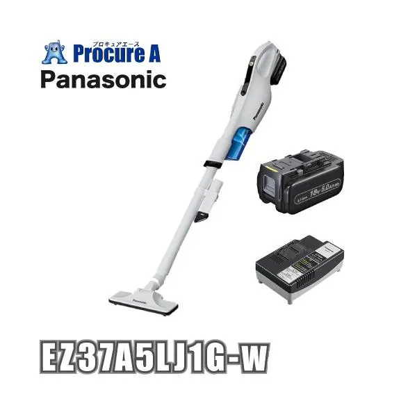 パナソニック サイクロン掃除機 コードレス クリーナー 18V バッテリー付 充電式 白 EZ37A5LJ1G-W