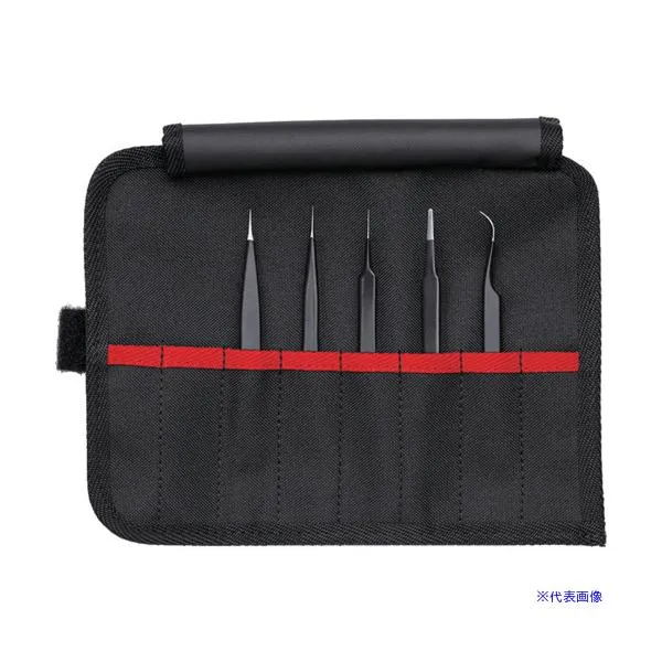 ■KNIPEX 汎用ピンセット5本組セット 静電気対策 920001ESD(3371112)