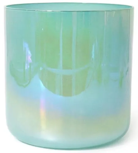 ヨガ瞑想とサウンドバスのためのカラークリスタルシンギングボウル、クォーツチャクラサウンドボウル、Oリングとスエードマレット付き(440Hz,7 inch A Note)