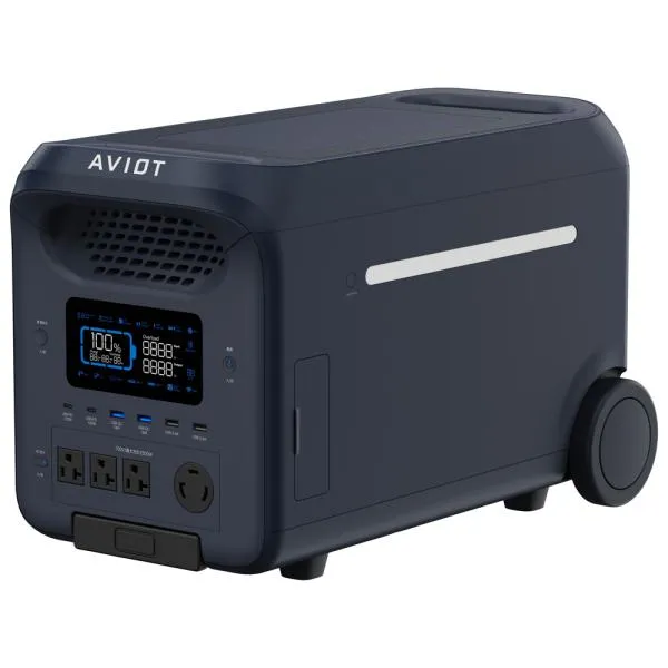 AVIOT ポータブル電源 2560Wh AC出力コンセント4口 USB-C出力搭載 ネイビー AVIOT POWER PIECE PS-F3000 PS-F3000 返品種別B