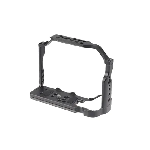 カメララビットケージ、Compatible for Canon対応、Compatible for EOS R10カメラケージ延長フレーム対応、コールドシューマウント付き、ビデオ垂直撮影用、カメラアクセサリー(Camera Cage)