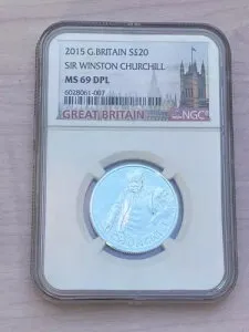 ウィンストン チャーチル 2015 シルバー ?20 コイン NGC MS69 DPL